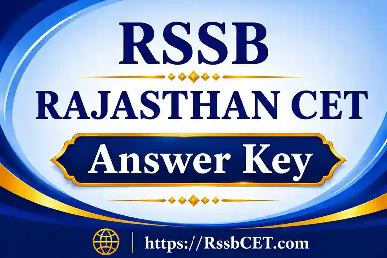 RSSB Rajasthan CET Answer Key 2026 PDF Download