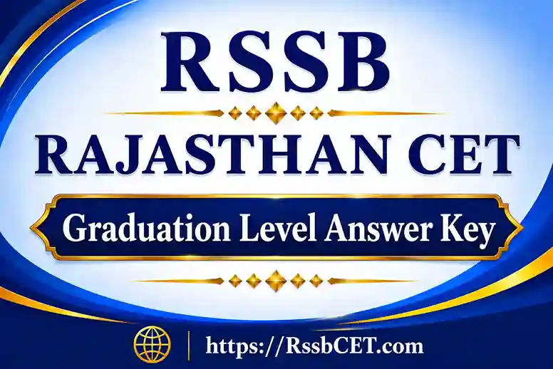 RSSB Rajasthan CET Graduation Level Answer Key 2026 PDF Download