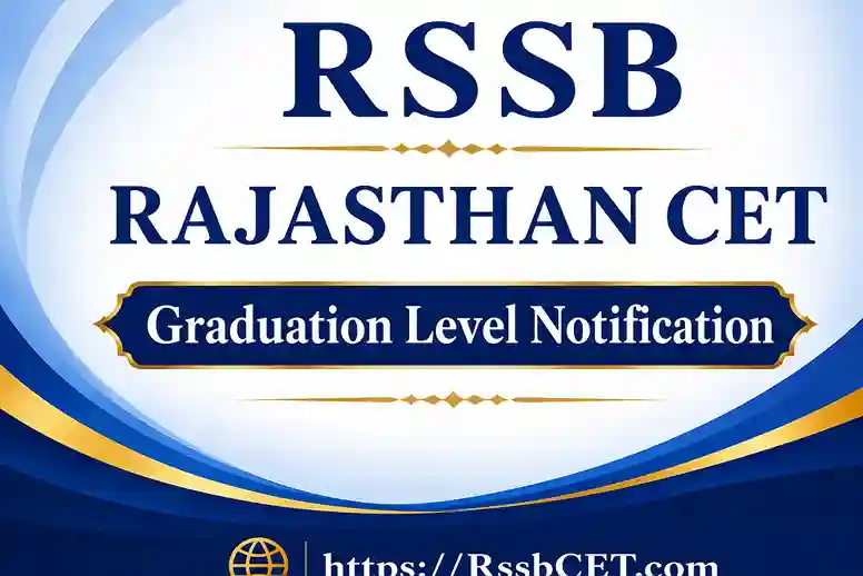 RSSB Rajasthan CET Graduation Level Notification 2026 PDF Download