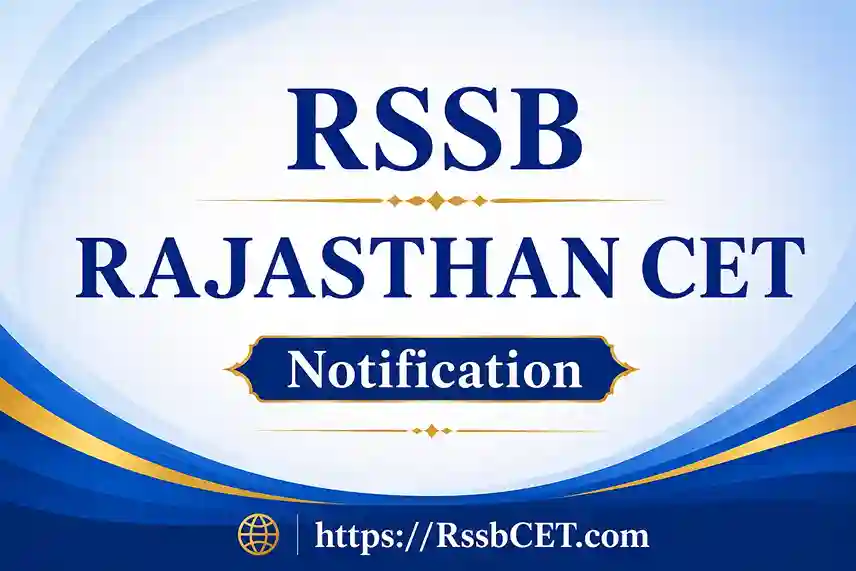 RSSB Rajasthan CET Notification 2026 PDF Download 12th and Graduation Level